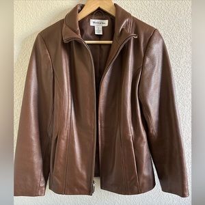 VTG Preston & York Lambskin Leather Jacket - Small